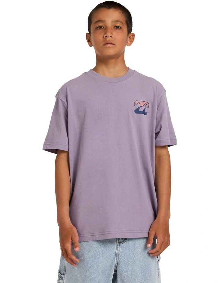 Boys 8-16 Boys Crayon Wave T-Shirt in Purple Ash image 1