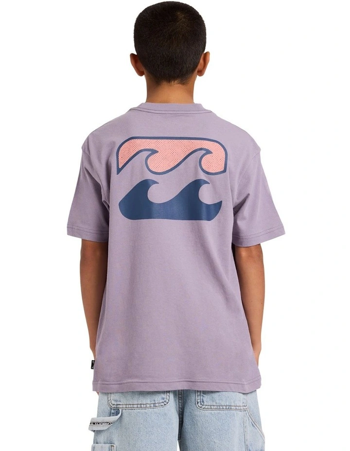 Boys 8-16 Boys Crayon Wave T-Shirt in Purple Ash image 2