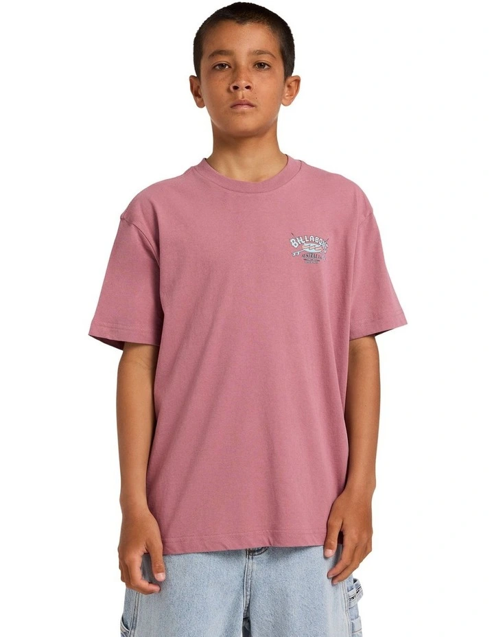 Boys 8-16 Boys Heritage Arch T-Shirt in Red Dahlia image 1