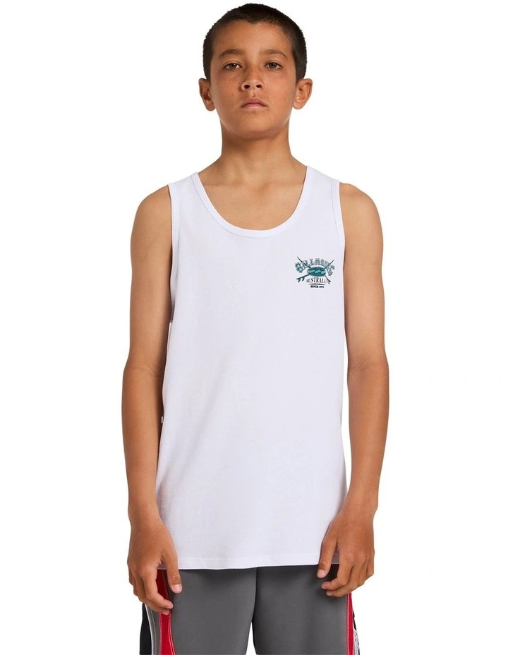 Boys 8-16 Boys Crossboard Tank Top in White image 1