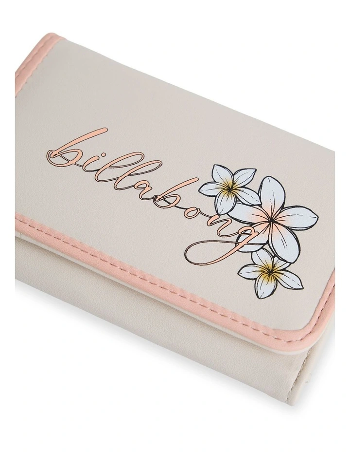 Girls Hibiscus Haze Tri Fold Wallet in Salt Crystal image 3