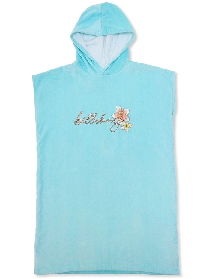 Girls 6-16 Dream Petal Hooded Towel Aqua image 1