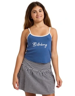 Girls 6-16 Wave Runner Tank Top in Navy