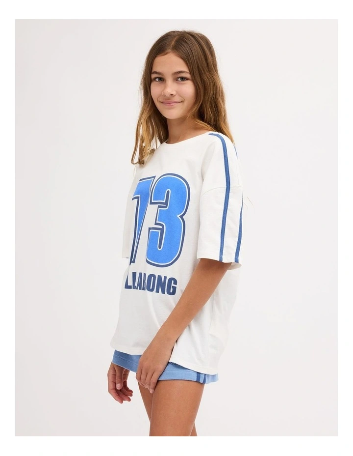 Girls 6-16 Hibiscus Crush Walkshorts in Blue Horizon image 3