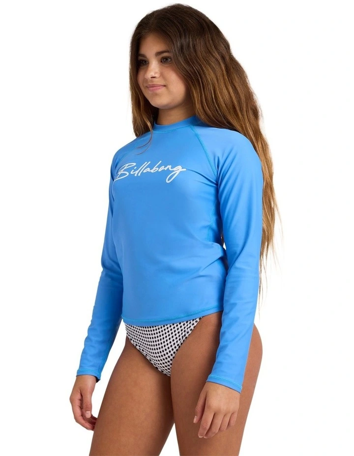 Girls 6-16 Breaker Squad Long Sleeve Rash Vest Tidal in Blue image 3