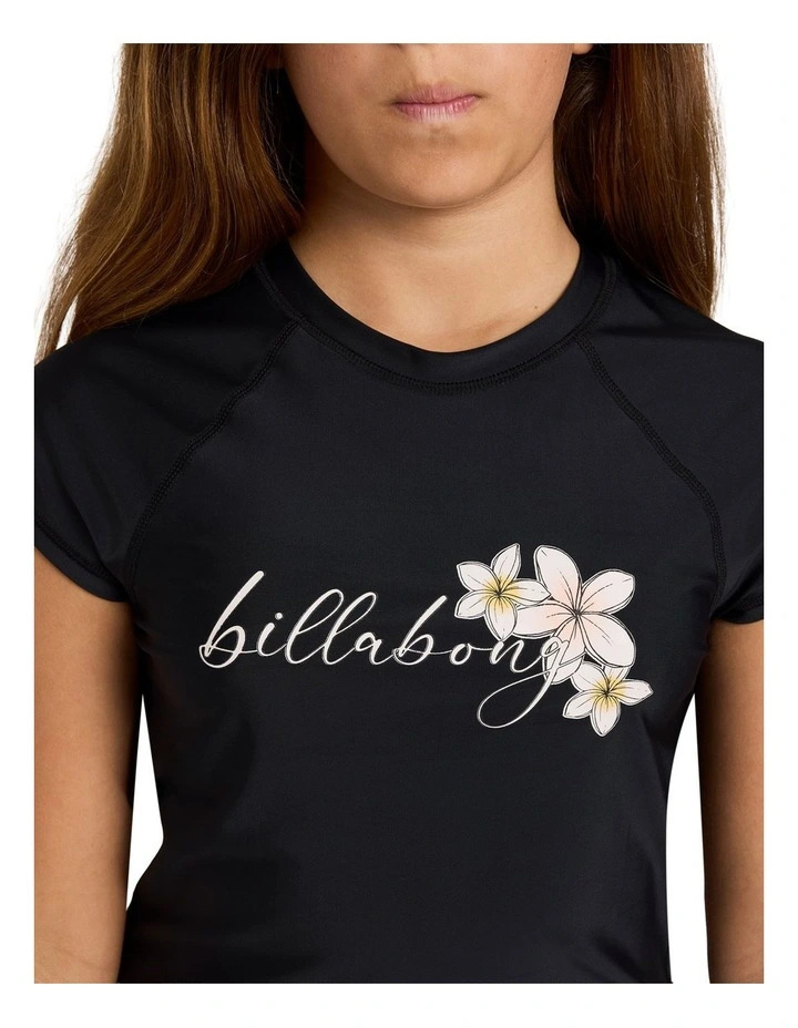 Girls 6-16 Bloom Crush Surf Shirt in Black image 4