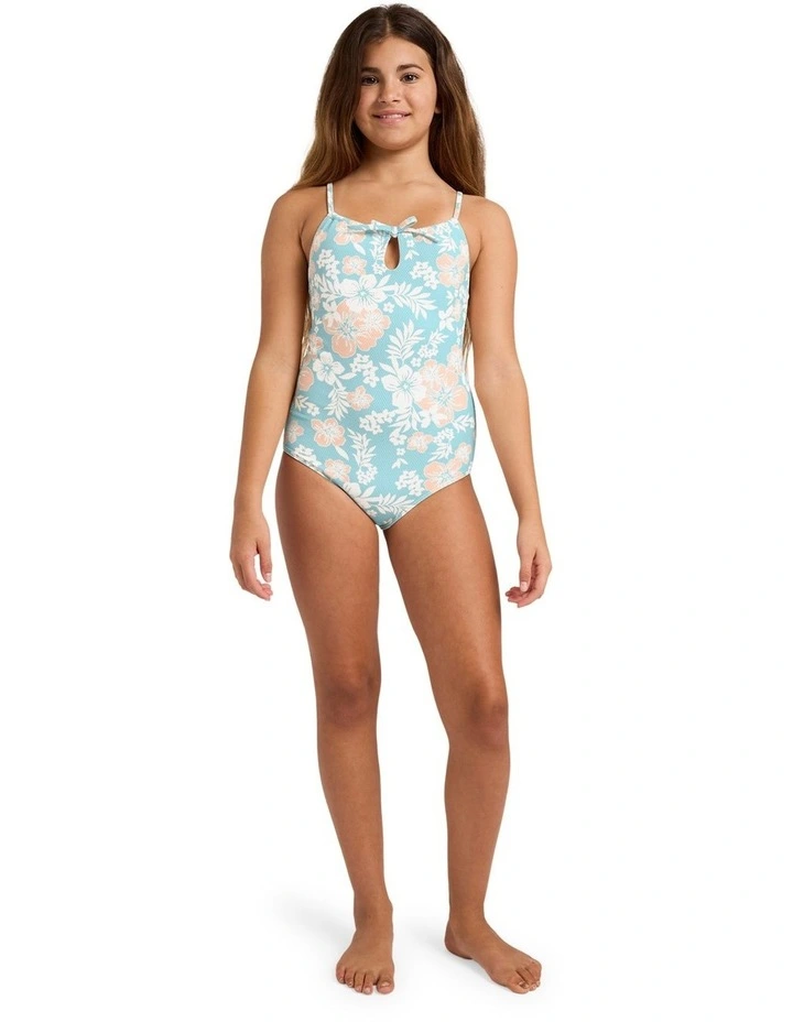 Girls 6-16 Hibiscus Haze One Piece Swimsuit in Aqua Haze image 5