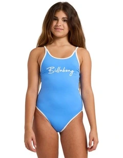 Girls 6-16 Breaker Squad One Piece Swimsuit Tidal in Blue