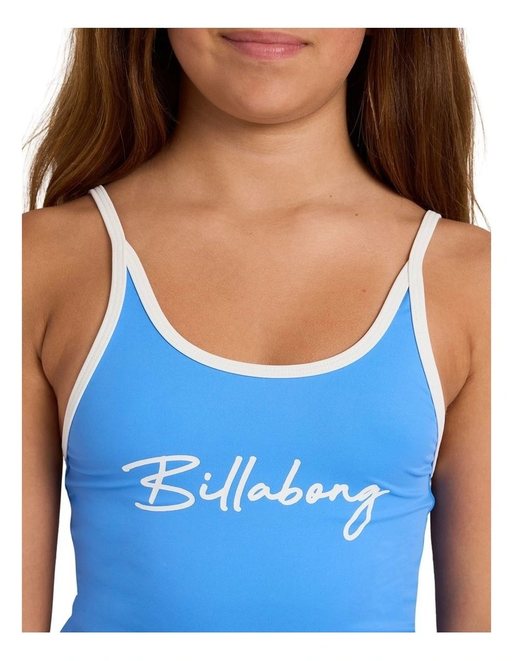 Girls 6-16 Breaker Squad One Piece Swimsuit Tidal in Blue image 4