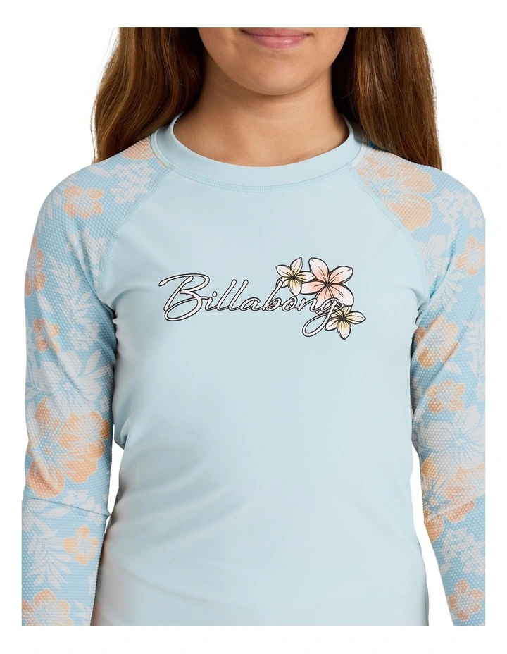 Girls 6-16 Hibiscus Haze Two Piece Swimsuit in Aqua Haze image 4