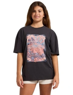 Girls 6-16 Hazy Dayz T-Shirt Off in Black