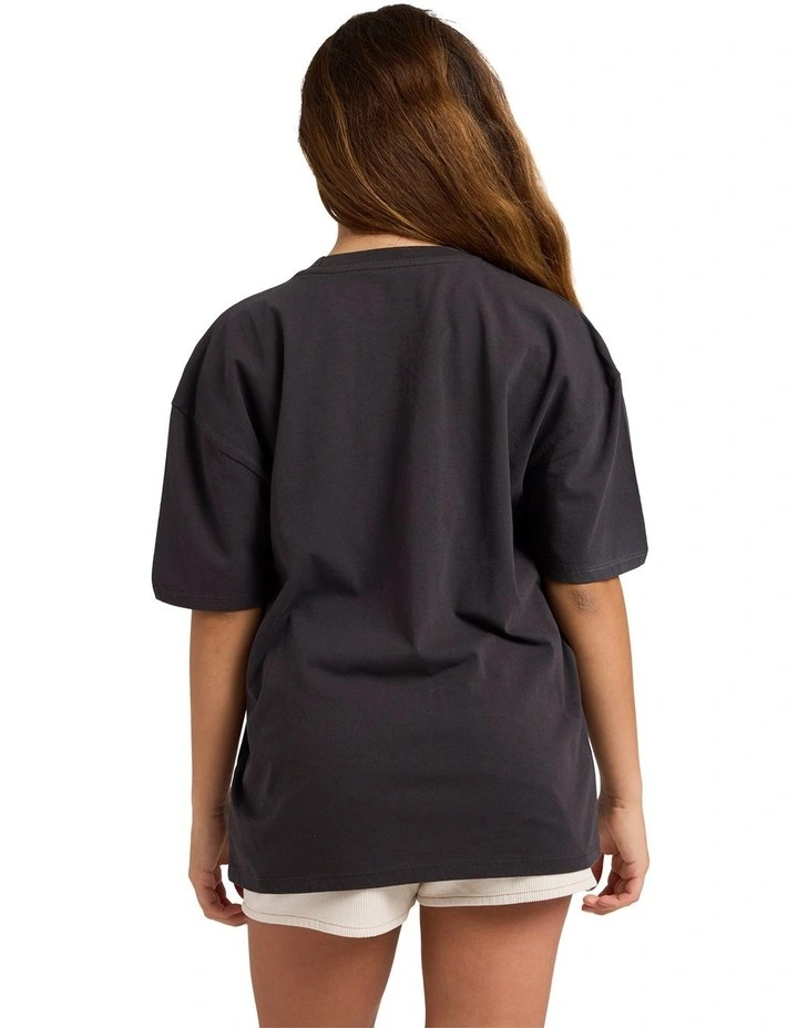 Girls 6-16 Hazy Dayz T-Shirt Off in Black image 2