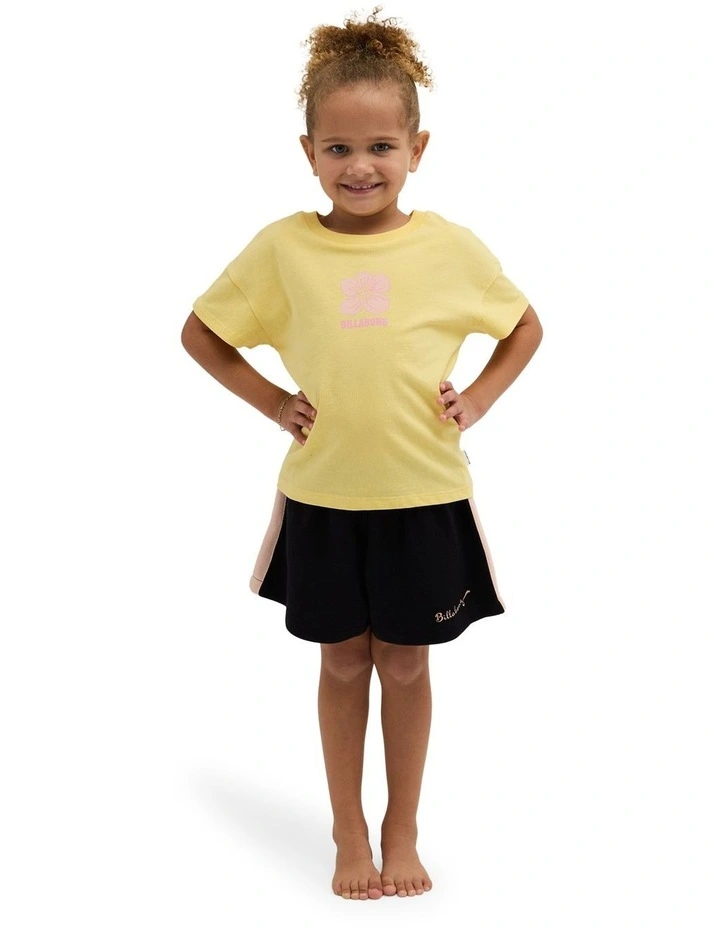 Girls 0-5 Aloha Club Olly Elastic Waist Shorts Black Pebble image 1