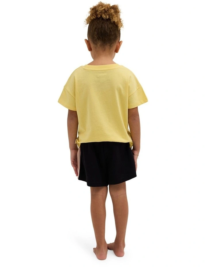 Girls 0-5 Aloha Club Olly Elastic Waist Shorts Black Pebble image 2
