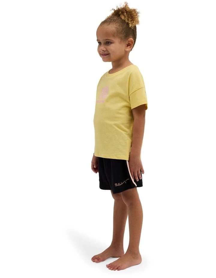 Girls 0-5 Aloha Club Olly Elastic Waist Shorts Black Pebble image 3