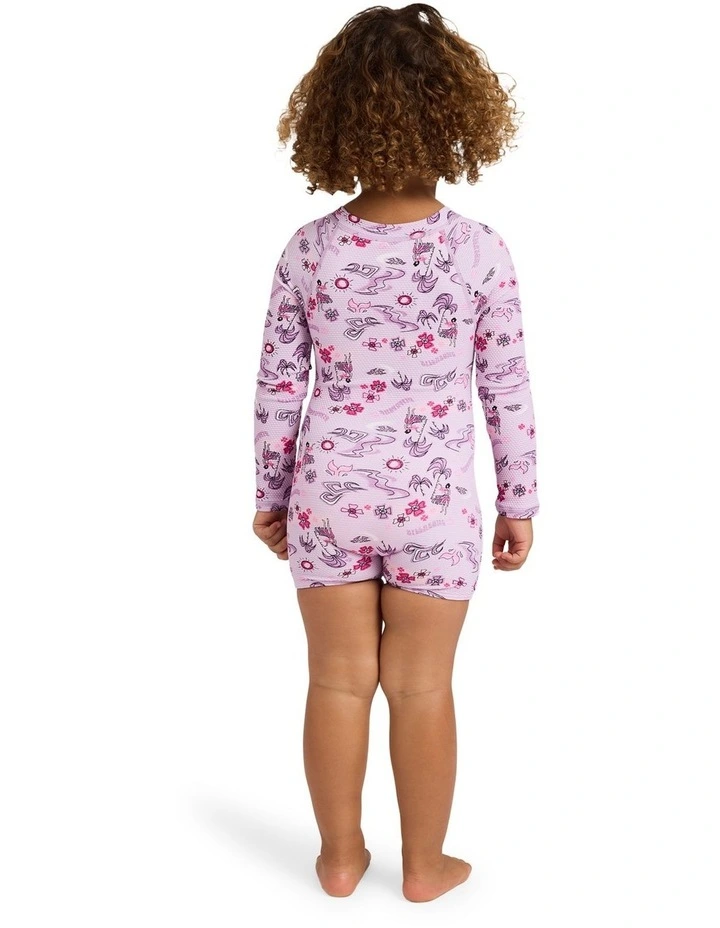 Girls 0-5 Hula Haze Long Sleeve Rash Vest Orchid image 2