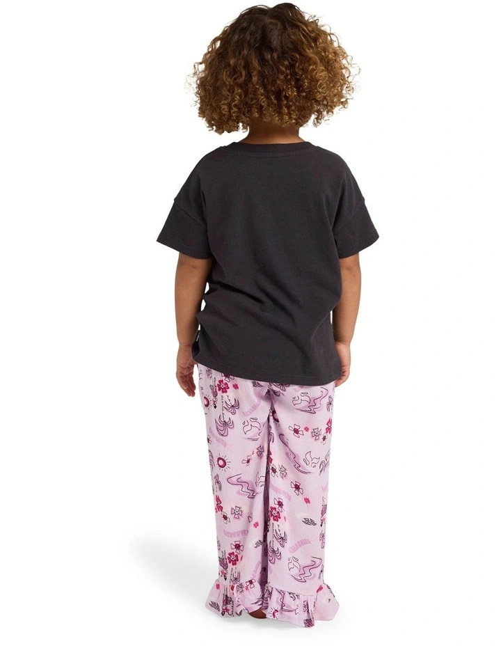 Girls 0-5 Aloha Club T-Shirt Off in Black image 2