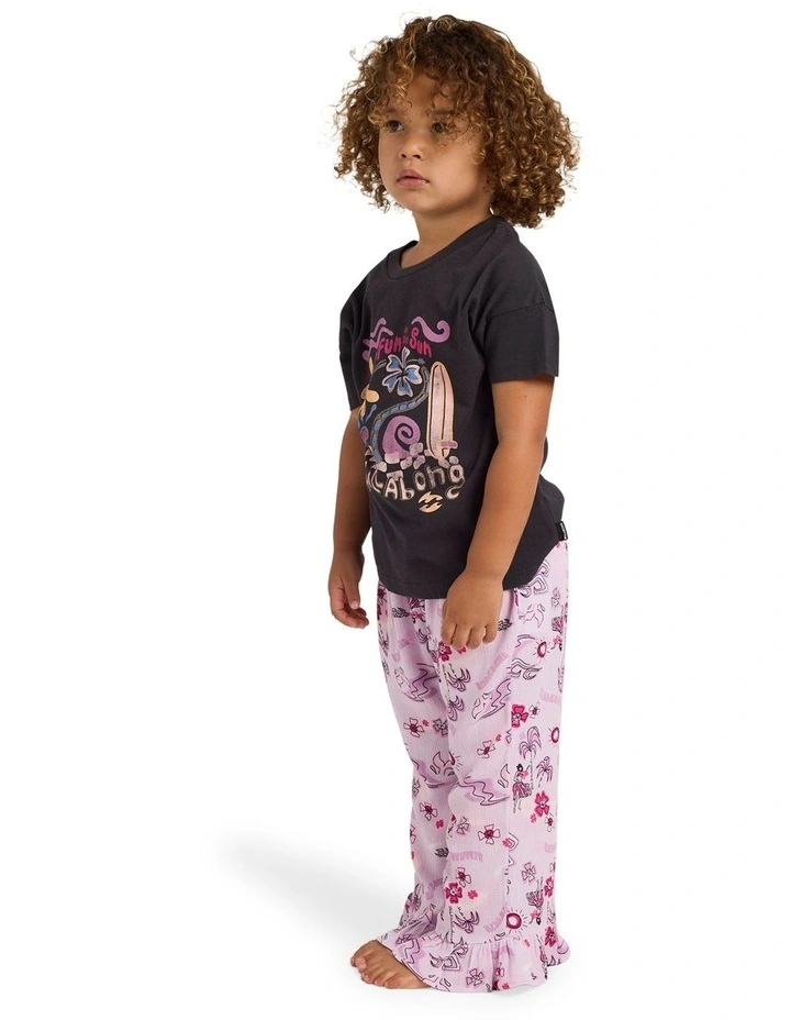 Girls 0-5 Aloha Club T-Shirt Off in Black image 3