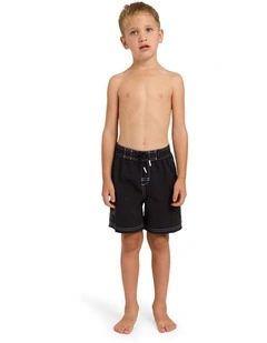 Boys 2-7 Groms Throw On 13 Boardshorts in Black