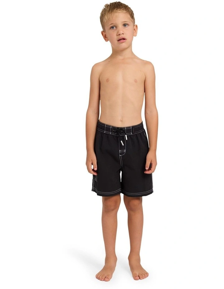 Boys 2-7 Groms Throw On 13 Boardshorts in Black image 1