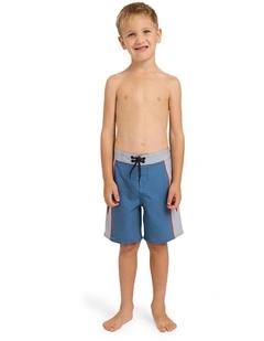 Boys 2-7 Groms New Wave Pro 19 Boardshorts China in Blue