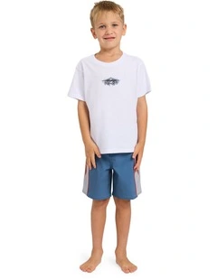 Boys 2-7 Groms Arch Biscus T-Shirt in White