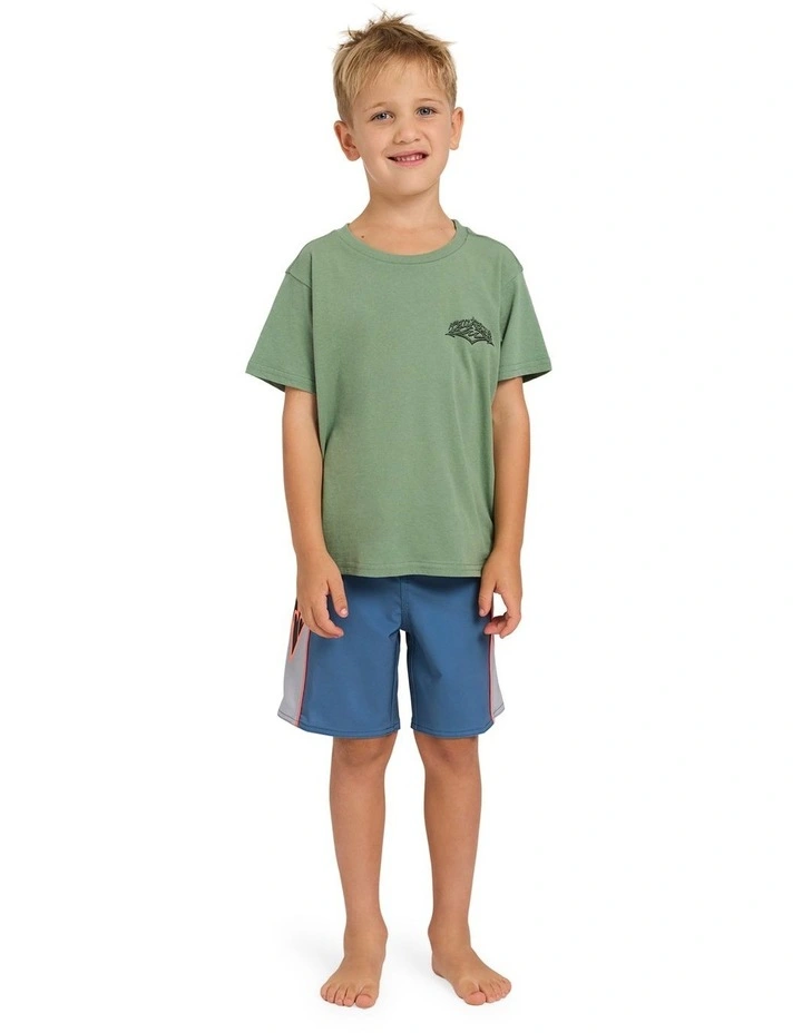 Boys 2-7 Groms Reverse T-Shirt Hedge in Green image 1