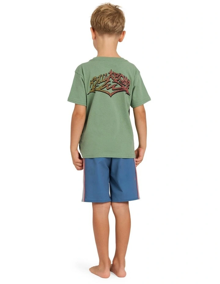 Boys 2-7 Groms Reverse T-Shirt Hedge in Green image 2