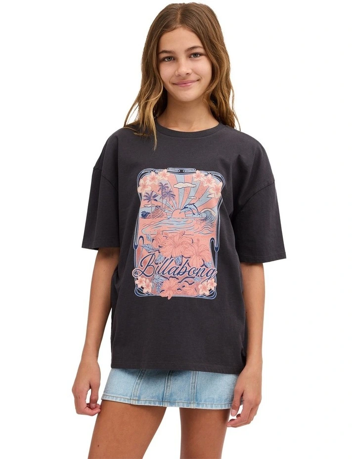 Girls 6-16 Sunset Drift Denim Skirt in Waterdrop Blue image 1
