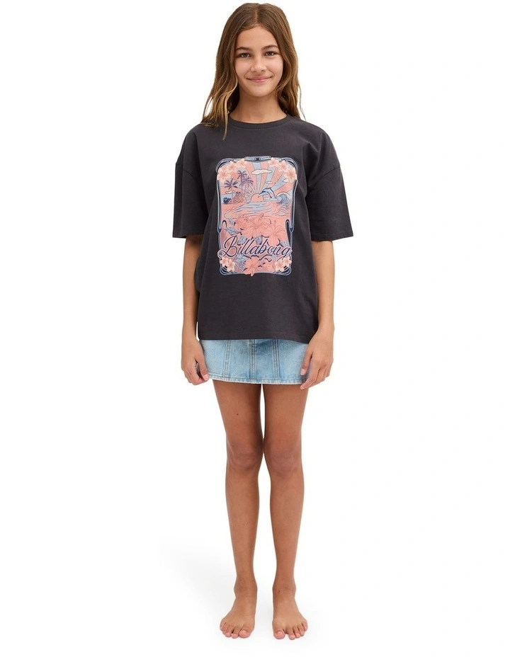 Girls 6-16 Sunset Drift Denim Skirt in Waterdrop Blue image 5