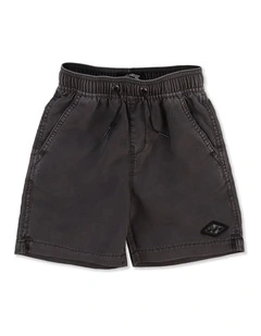Boys 2-7 All Day Ovd Layback 17 Inch Boardshorts in Washed Black