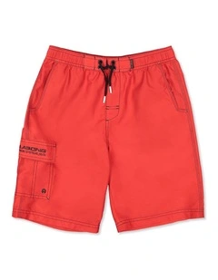 Boys 8-16 Throw On 18 Inch Boardshorts In Red Core