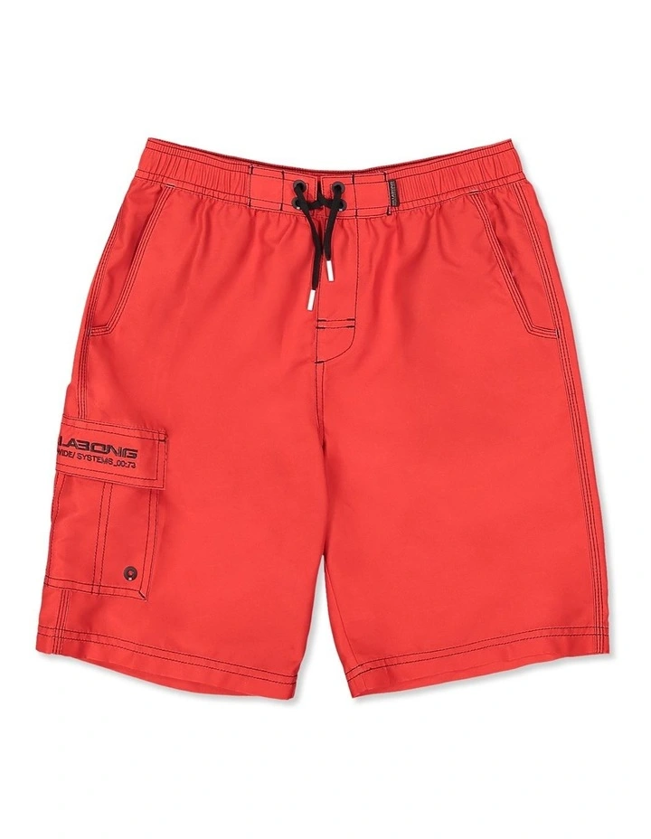 Boys 8-16 Throw On 18 Inch Boardshorts In Red Core image 1