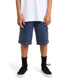 Boys 8-16 Throw On 3.0 19 Inch Boardshorts In Dusty Indigo