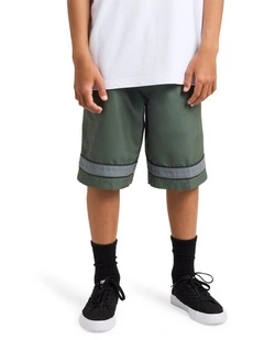 Boys 8-16 Throw On 2.0 19 Inch Boardshorts In Dirty Olive