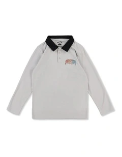 Boys 8-16 Fisho Long UPF 50 Sleeve Rashguard In Fog Gray