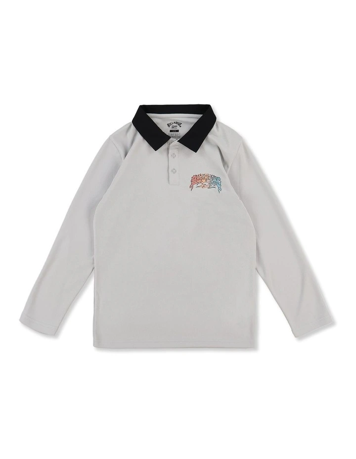 Boys 8-16 Fisho Long UPF 50 Sleeve Rashguard In Fog Gray image 1
