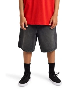 Boys 8-16 Spec 73 Denim Shorts In Black