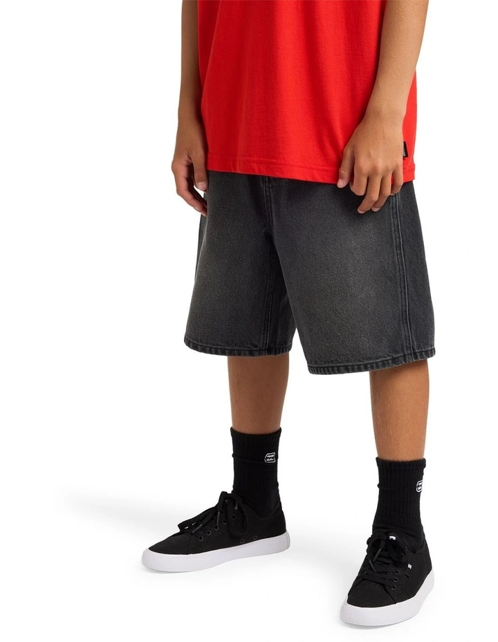 Boys 8-16 Spec 73 Denim Shorts In Black image 3