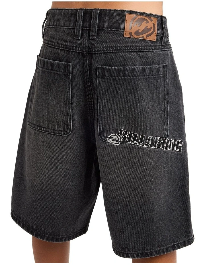 Boys 8-16 Spec 73 Denim Shorts In Black image 4