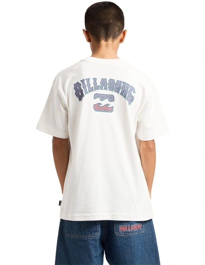 Boys 8-16 Heritage Arch T-Shirt In Off White image 2