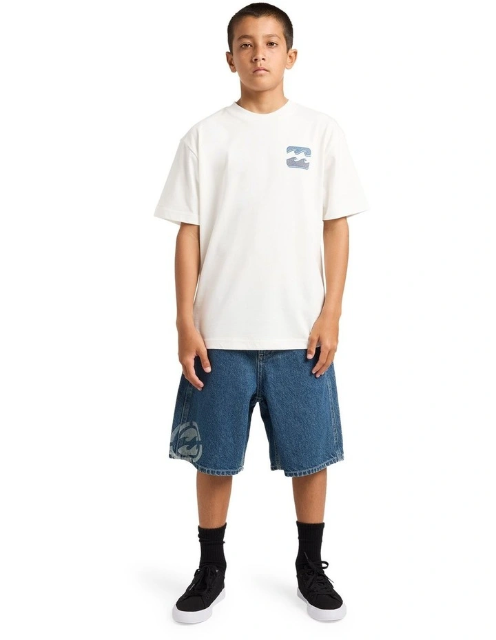 Boys 8-16 Heritage Arch T-Shirt In Off White image 5