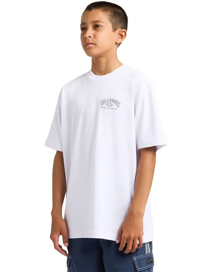 Boys 8-16 Legacy T-Shirt In White image 3