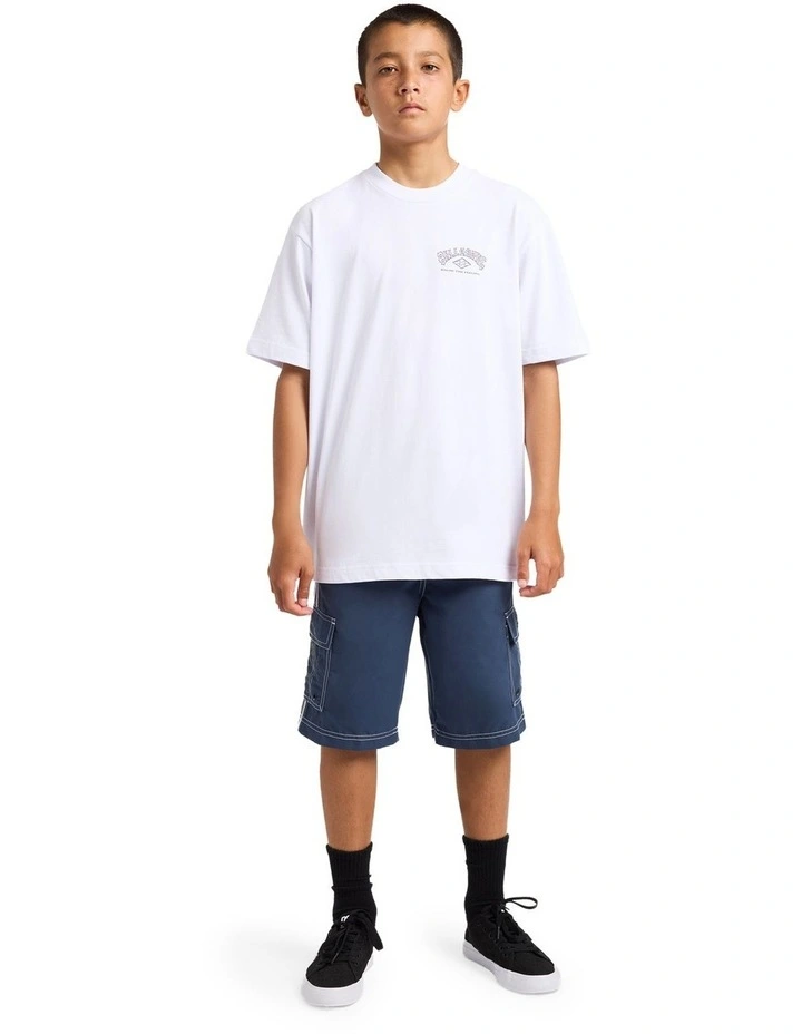 Boys 8-16 Legacy T-Shirt In White image 5