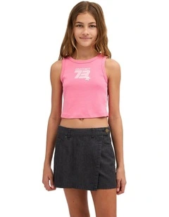 Girls 8-16 Love Star Skort In Black Pebble