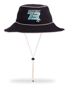 Girls 8-16 Billa Star Bucket Hat in Black Pebble