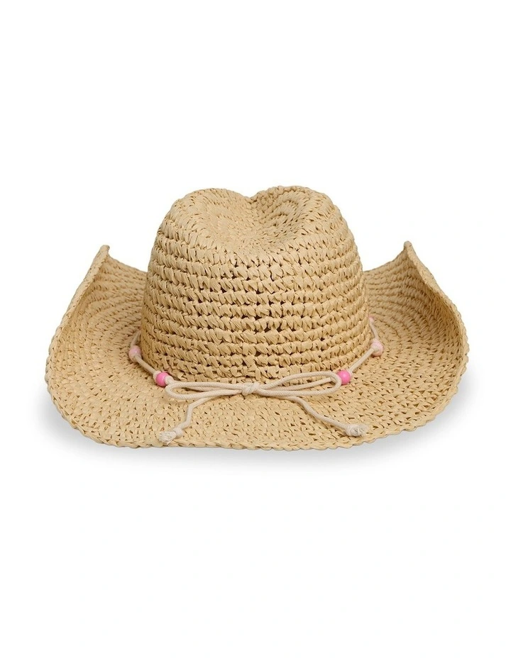 Girls 8-16 Sahara Muse Cowboy Hat In Natural image 2