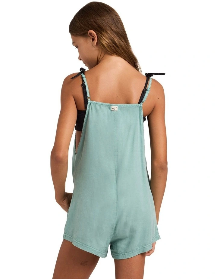 Girls 8-16 Wave Watch Playsuit In Misty Blue image 2