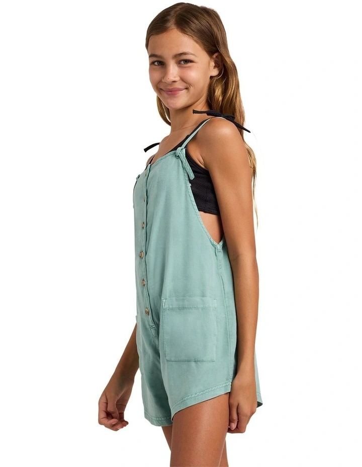 Girls 8-16 Wave Watch Playsuit In Misty Blue image 3