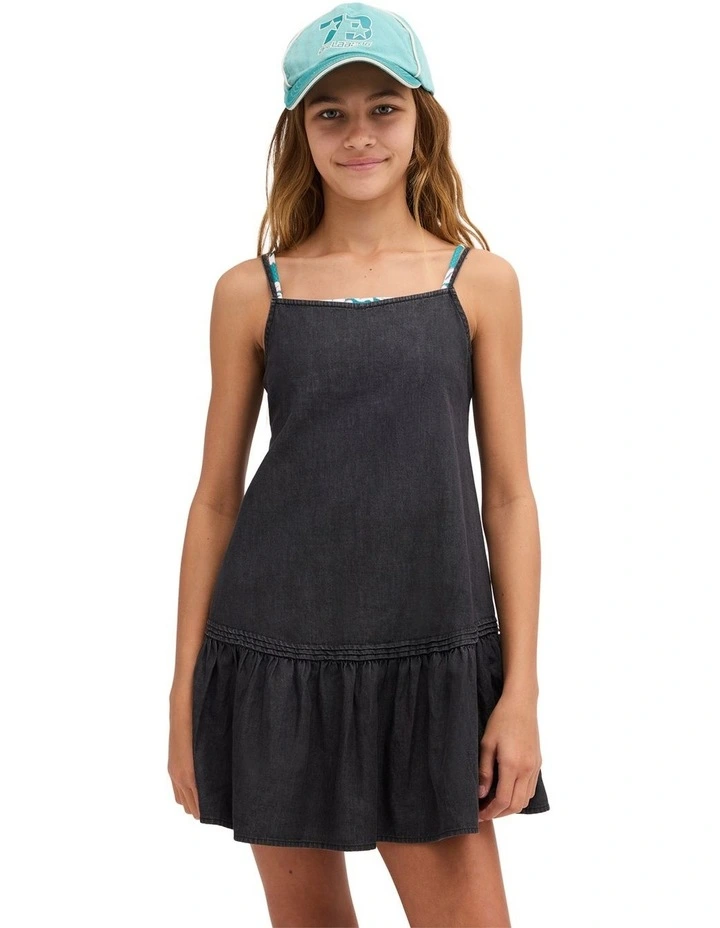 Girls 8-16 Lovestar Mini Dress In Black Pebble image 1